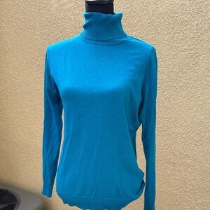 Elegant Teal Turtleneck Sweater